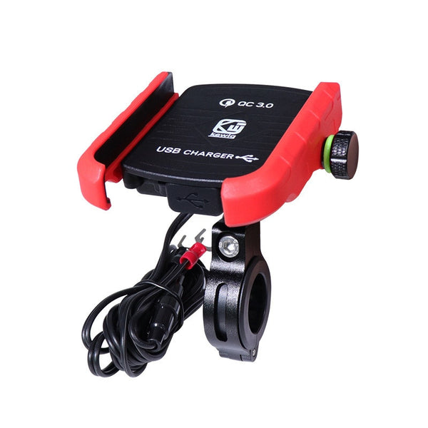 2019 Newest Motorcycle Modified Phone Holder Qc3.0 Usb Quick Charger 12-24v Motorbike Bicycle Bracket With Switch Waterproof